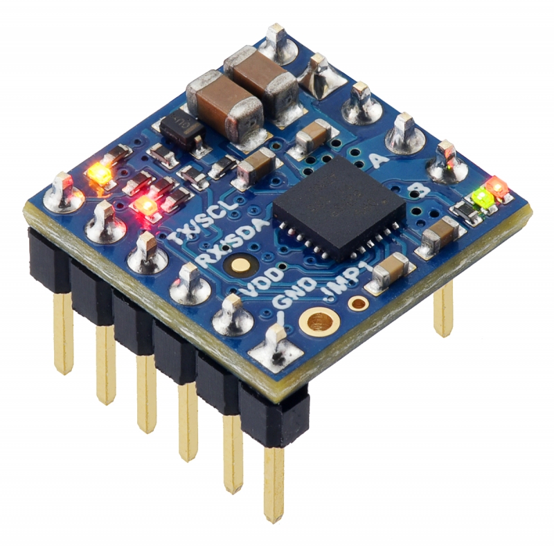 Motoron M1T256 - DRV8256P 4.5-48V 2.2A I2C 모터 컨트롤러 모듈 (핀 헤더 납땜) [PLLU-5060]
