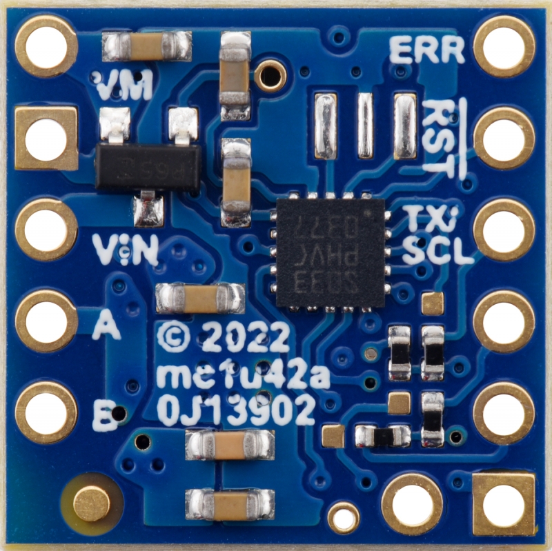 Motoron M1T256 - DRV8256P 4.5-48V 2.2A I2C 모터 컨트롤러 모듈 (핀 헤더 납땜) [PLLU-5060]