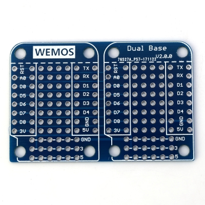 D1 mini용 x2 베이스 기판 실드 [WEMOS-012]