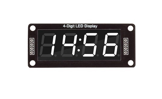 7-세그멘트 4-Digit, 백색(White) FND 디스플레이 (2-Wire Communication : DIO, CLK)