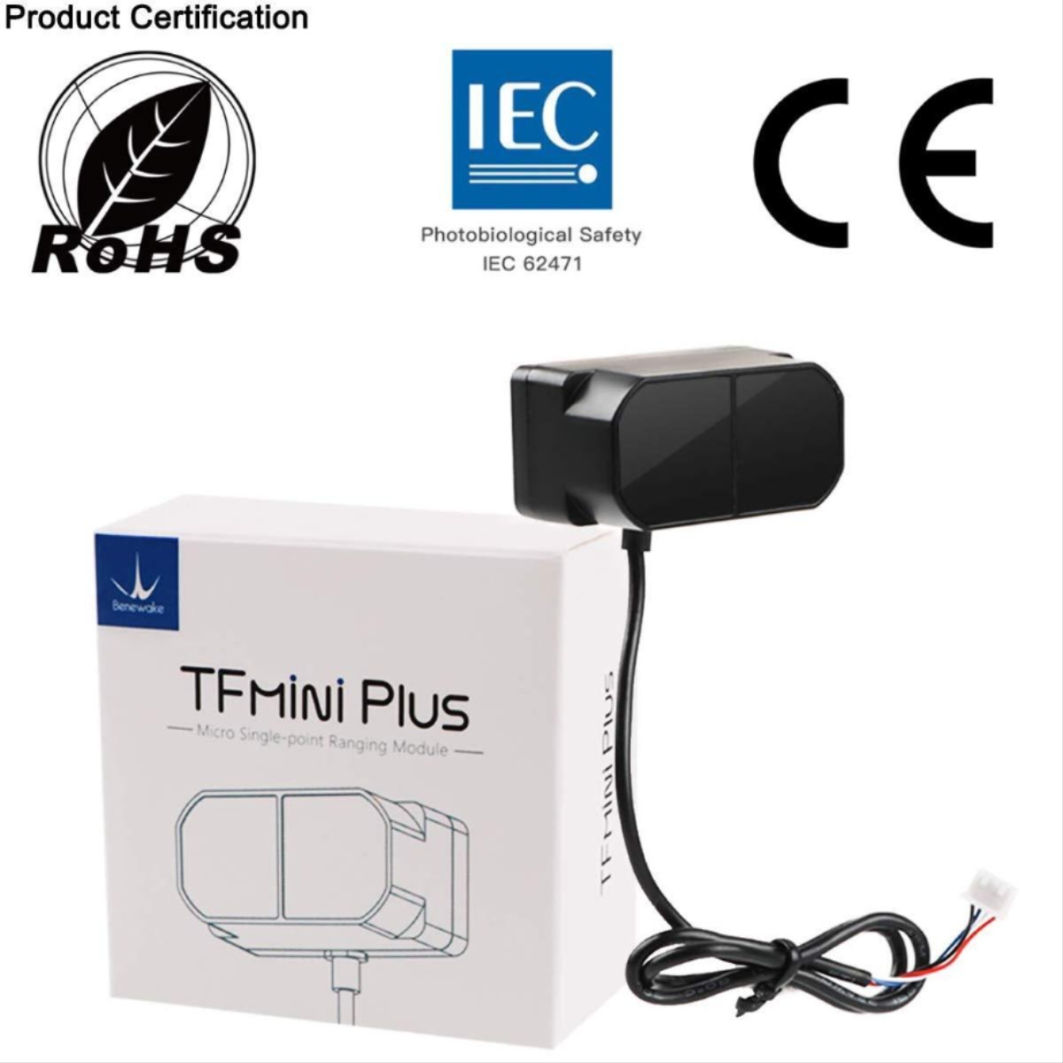 TFminiPlus 라이다 센서 12m 마이크로 원포인트 측거 [Benewake-01]