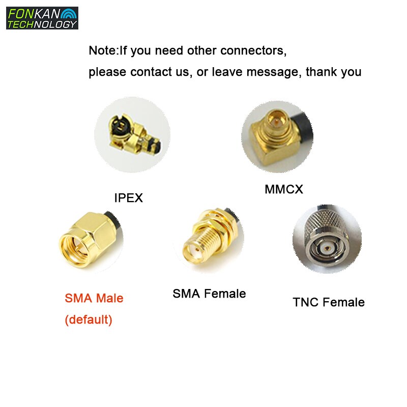 원형 편파 868mhz 세라믹 안테나 (5dBi 이득 포함) SMA MMCX IPEX 커넥터 액세스 제어에 사용 [FONKAN-15]