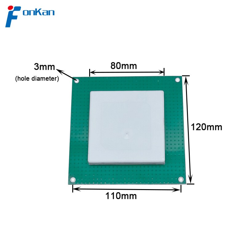 세라믹 안테나 UHF 전체 크기 3dbi 50x50mm mmcx 남성 IPEX 커넥터 액세스 제어에 사용 [FONKAN-17]