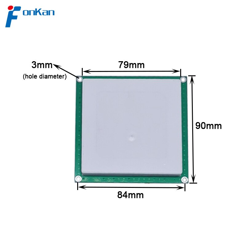세라믹 안테나 UHF 전체 크기 3dbi 50x50mm mmcx 남성 IPEX 커넥터 액세스 제어에 사용 [FONKAN-17]
