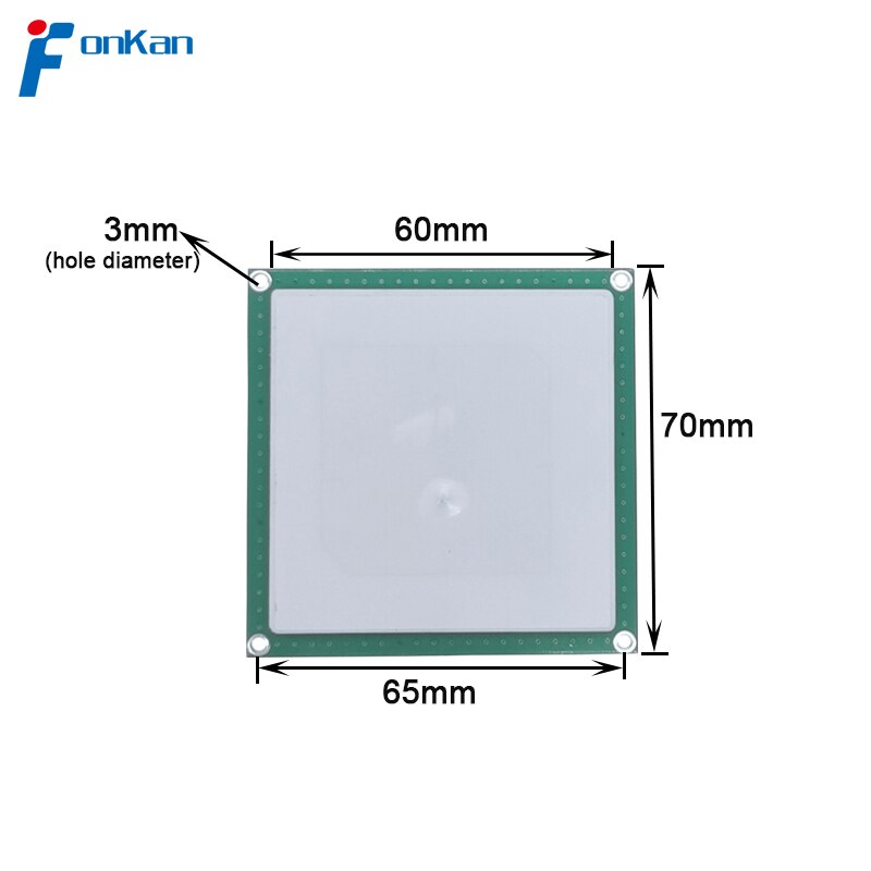 세라믹 안테나 UHF 전체 크기 3dbi 50x50mm mmcx 남성 IPEX 커넥터 액세스 제어에 사용 [FONKAN-17]