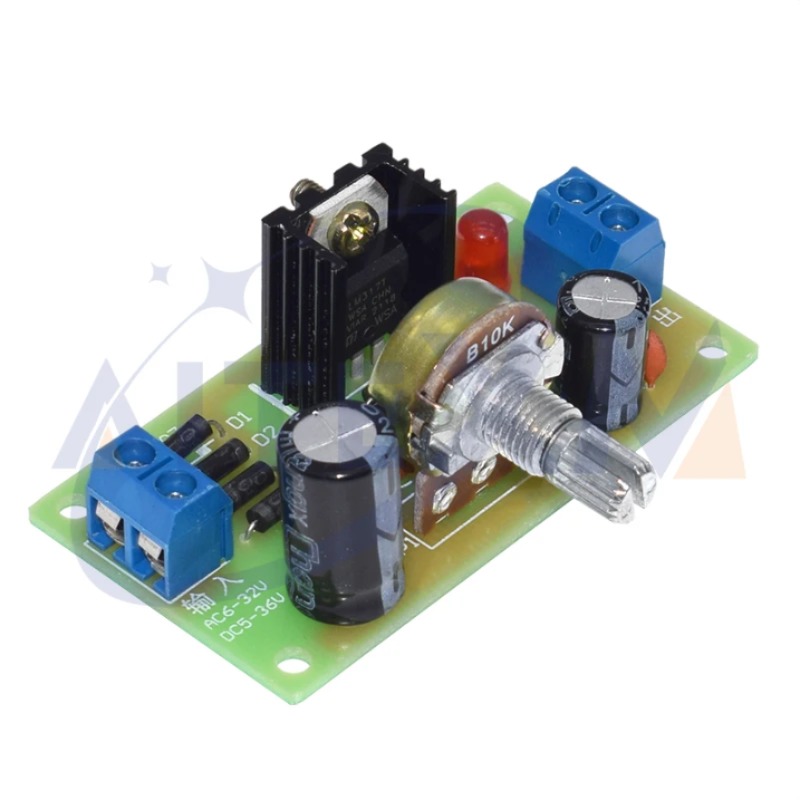 LM317 조정 가능한 전원 공급 장치 키트 연속 조정 가능한 DC 전원 공급 장치 DIY 교육 교육 부품 PCB 보드 전자 키트 [DIY-22]