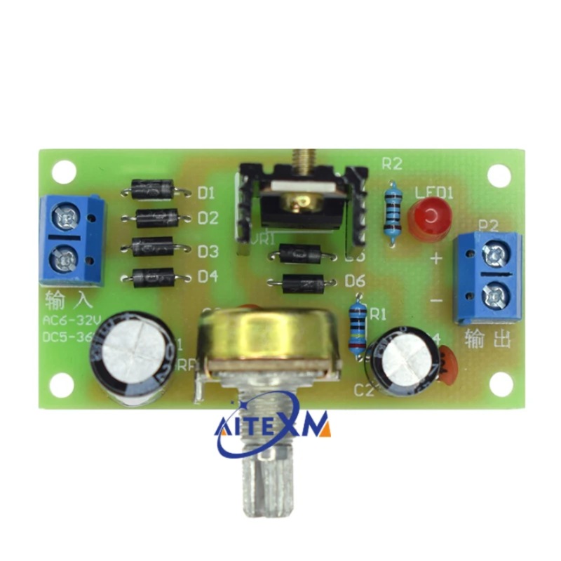 LM317 조정 가능한 전원 공급 장치 키트 연속 조정 가능한 DC 전원 공급 장치 DIY 교육 교육 부품 PCB 보드 전자 키트 [DIY-22]