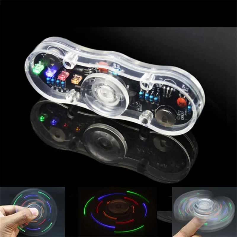 DIY LED 투 리프 피젯 탑 전자 키트 납땜 프로젝트 연습 납땜 어셈블리 DIY 전자 키트 부품 컬러 라이트 [DIY-27]