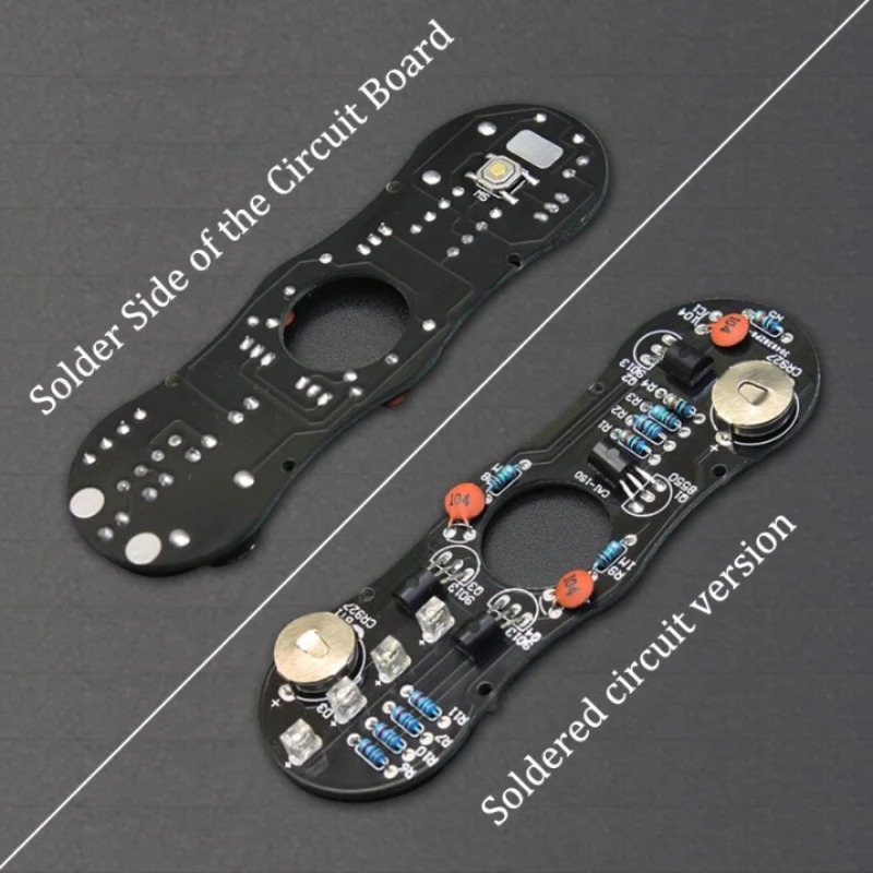 DIY LED 투 리프 피젯 탑 전자 키트 납땜 프로젝트 연습 납땜 어셈블리 DIY 전자 키트 부품 컬러 라이트 [DIY-27]