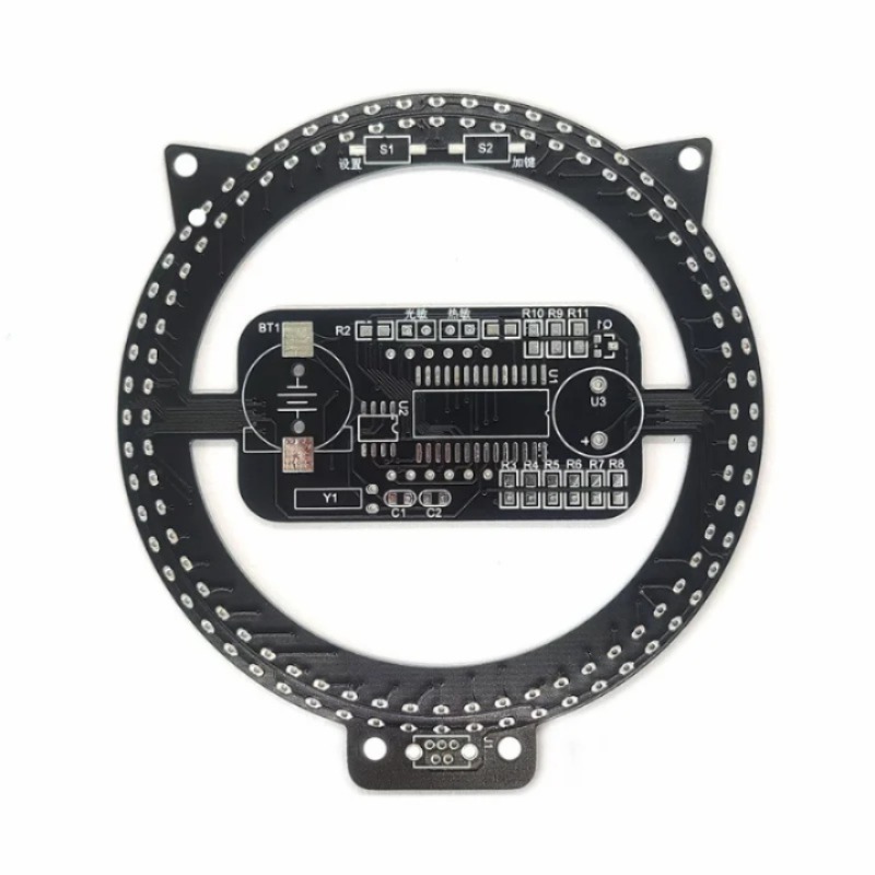 DIY 시계 전자 키트 회전 LED 디스플레이 시간 온도 시계 키트 납땜 프로젝트 연습 납땜 학습 [DIY-45]