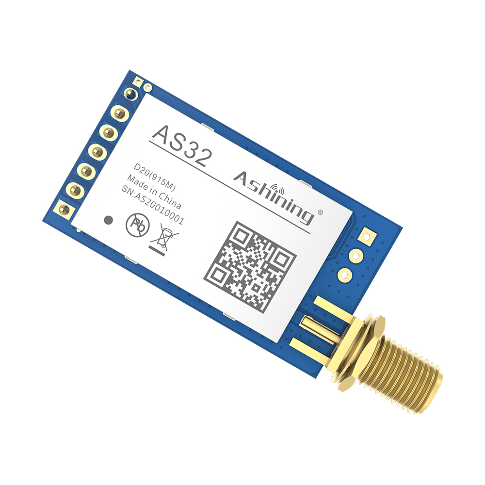 Lora 무선 모듈 sx1262 915MHz LoRa 송신기 수신기 모듈 lorawan uart AS32-D20(915M) [Ashining-54]