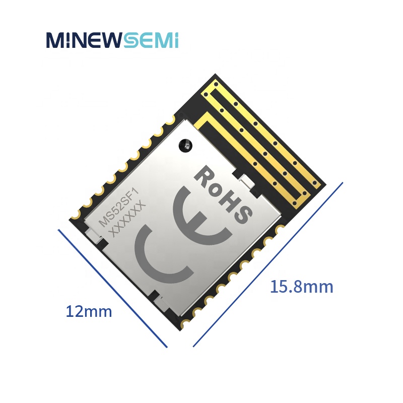 소형 Telink TLSR8208 MS52SF1 노예 UART 블루투스 5.0 단위 [Minewsemi-69]