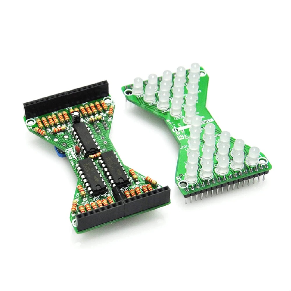 DC 5V LED 모래 시계 DIY 키트 속도 조절 빨간색 파란색 녹색 LED 디스플레이 DIY 재미있는 전기 스위트 용접 연습 [DIY-239]