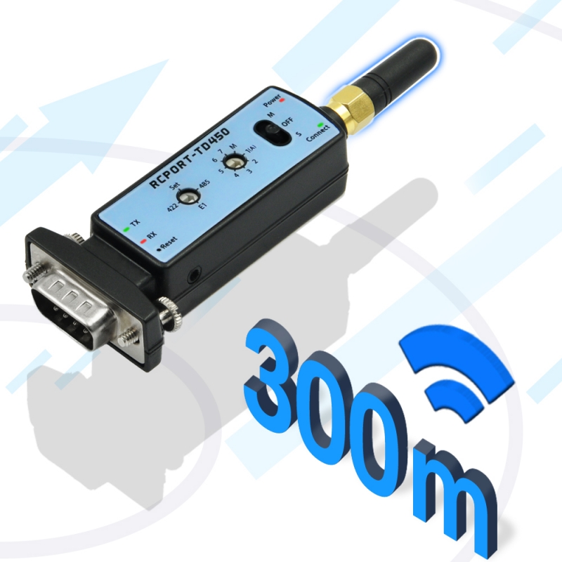 RS485 / RS422 무선 시리얼통신 컨버터 블루투스 RCPORT-TD450 산업용 어댑터 케이블