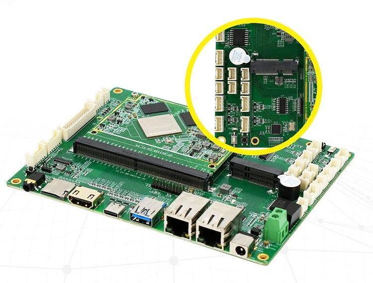 cortex-A72 안드로이드 스마트 키오스크 디지털 간판 다중 커넥터 마더 보드 PCBA 보드 컴퓨터 하드웨어 GF-RK3399-KIT 4G+16G [Qiyang-02]
