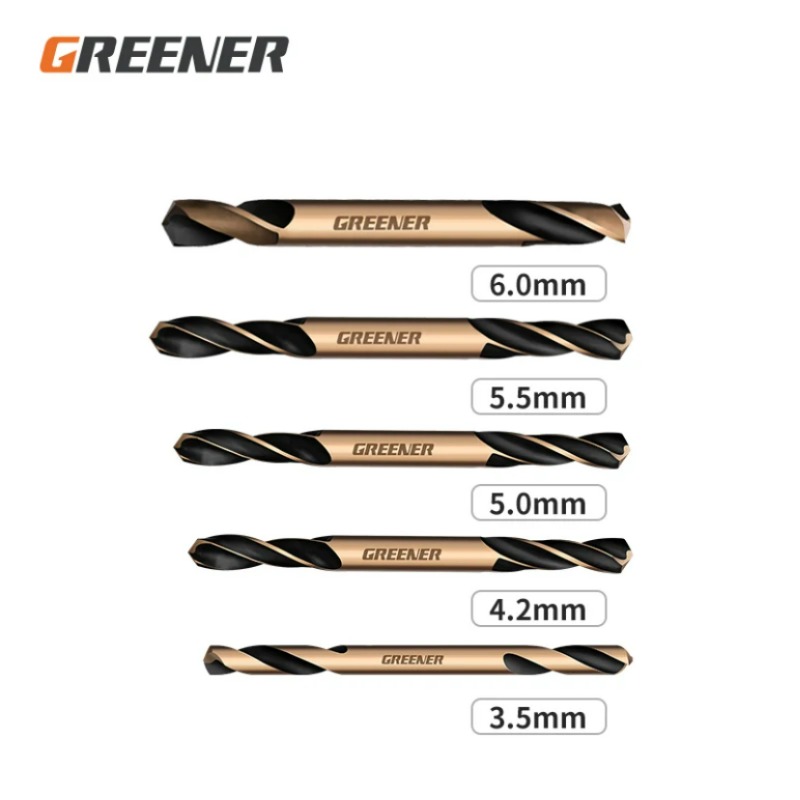 양날 오거 비트 금속 스테인레스 스틸 코발트 초경질 드릴 철 드릴링 3.5-6.0mm 드릴 비트 [GREENER-304]